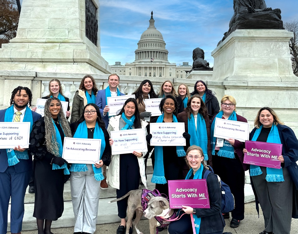 Students participating in advocacy